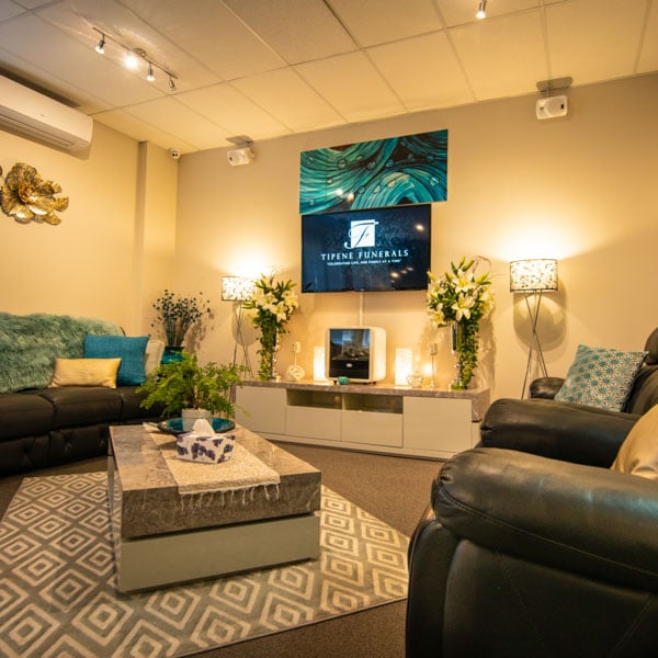 Tipene Funerals Downstairs Lounge Area